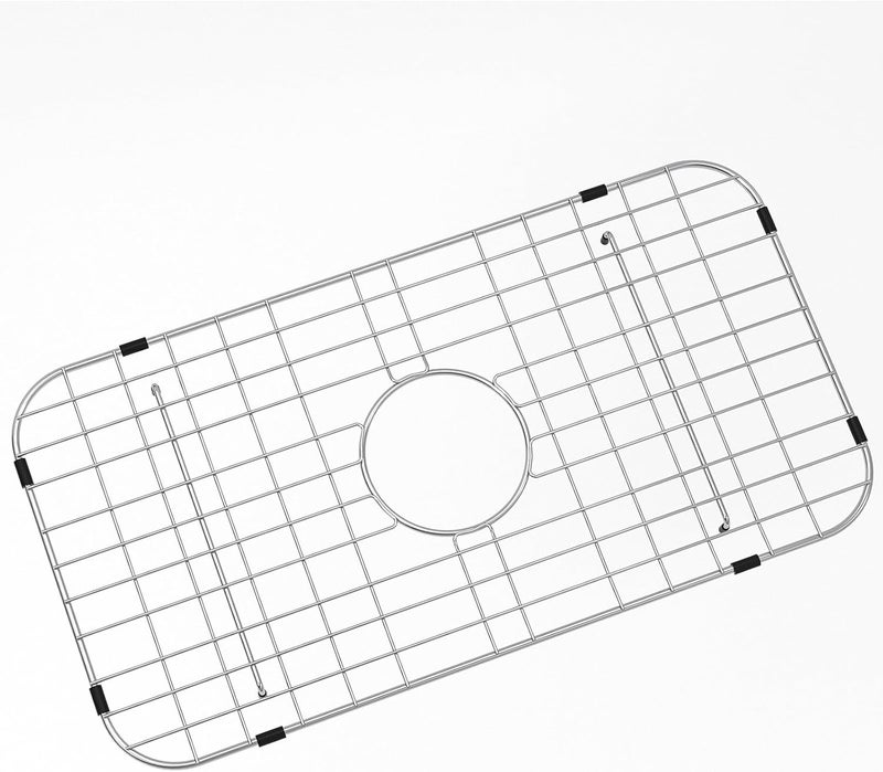 Fritoing Kitchen Sink Grid and Stainless Steel Sink Bottom Grid 24-1/8" x 12-5/8", Centered Drain with Corner Radius 1-1/2", Sink Racks for Protector of Kitchen Sink - Image 1